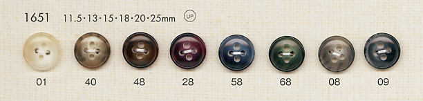 1651 成人优雅4孔聚酯纤维纽扣 大阪纽扣（DAIYA BUTTON）