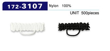 172-3107 扣眼日本组纽织线型横长22mm（500条）[扣眼盘扣] 达琳（DARIN）