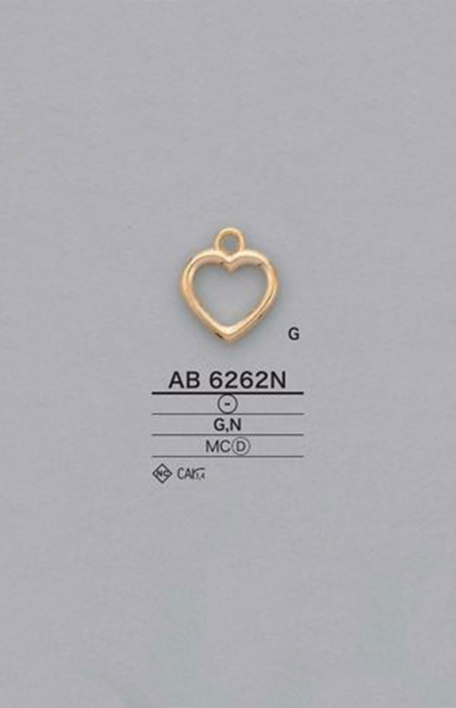 AB6262N 心形拉链（拉头） 爱丽丝纽扣