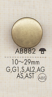 AB882 用于衬衫和夹克的简单彩色金属纽扣 大阪纽扣（DAIYA BUTTON）