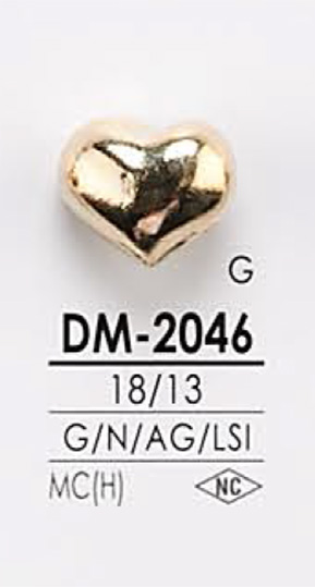 DM2046 心形金属纽扣 爱丽丝纽扣
