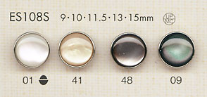 ES108S 用于优雅的仿贝壳衬衫和衬衫的聚酯纤维纽扣 大阪纽扣（DAIYA BUTTON）