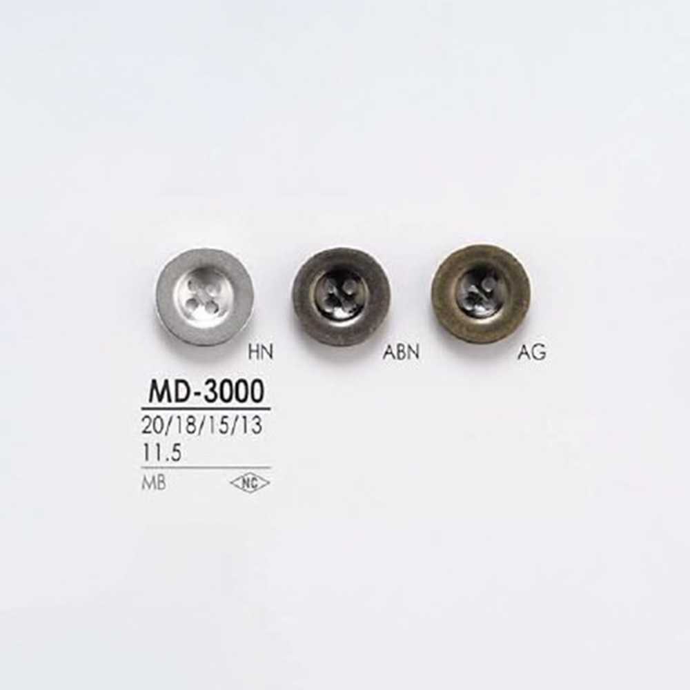 MD3000 用于夹克和西装的 4 孔金属纽扣 爱丽丝纽扣