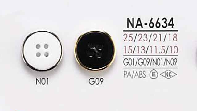 NA6634 用于染色的 4 孔铆钉纽扣 爱丽丝纽扣