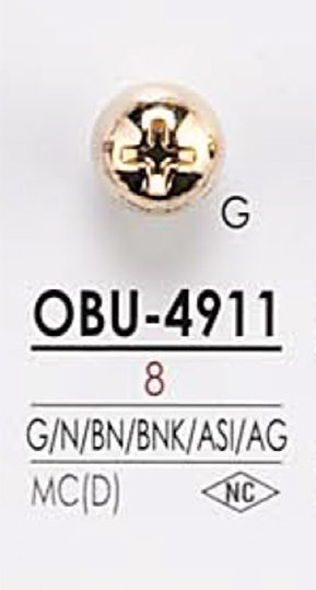 OBU4911 螺丝图形元素金属纽扣 爱丽丝纽扣