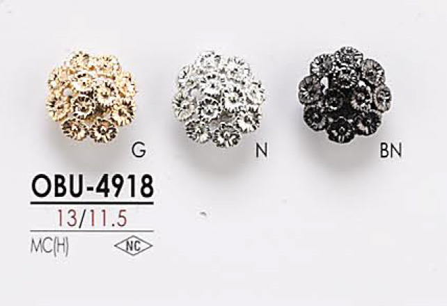 OBU4918 花朵图形元素金属纽扣 爱丽丝纽扣