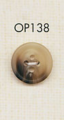 OP138 水牛般的哑光 4 孔聚酯纤维纽扣 大阪纽扣（DAIYA BUTTON）