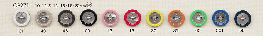 OP271 流行彩色衬衫的聚酯纤维纽扣 大阪纽扣（DAIYA BUTTON）