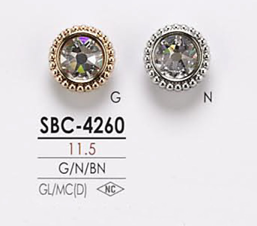 SBC4260 水晶石纽扣 爱丽丝纽扣