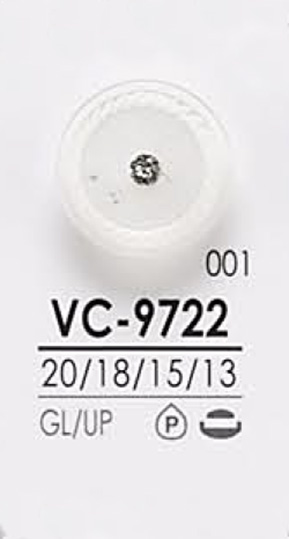 VC9722 用于染色，粉红色卷曲状水晶石纽扣 爱丽丝纽扣
