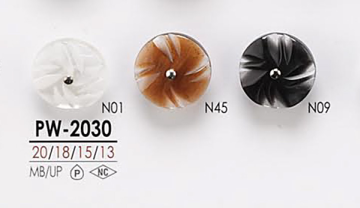 PW2030 用于染色的别针卷曲纽扣 爱丽丝纽扣