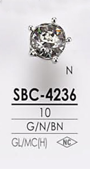 SBC4236 水晶石纽扣 爱丽丝纽扣