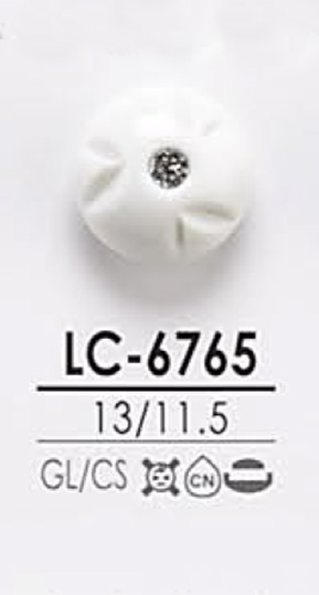 LC6765 用于染色，粉红色卷曲状水晶石纽扣 爱丽丝纽扣