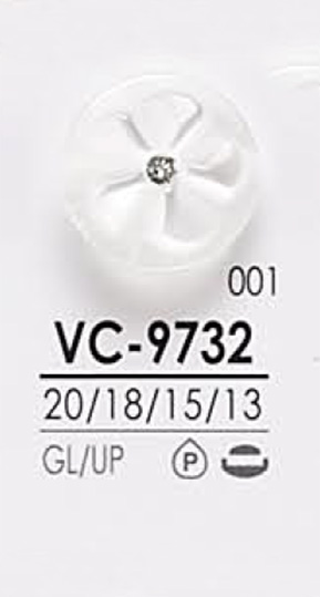 VC9732 用于染色，粉红色卷曲状水晶石纽扣 爱丽丝纽扣