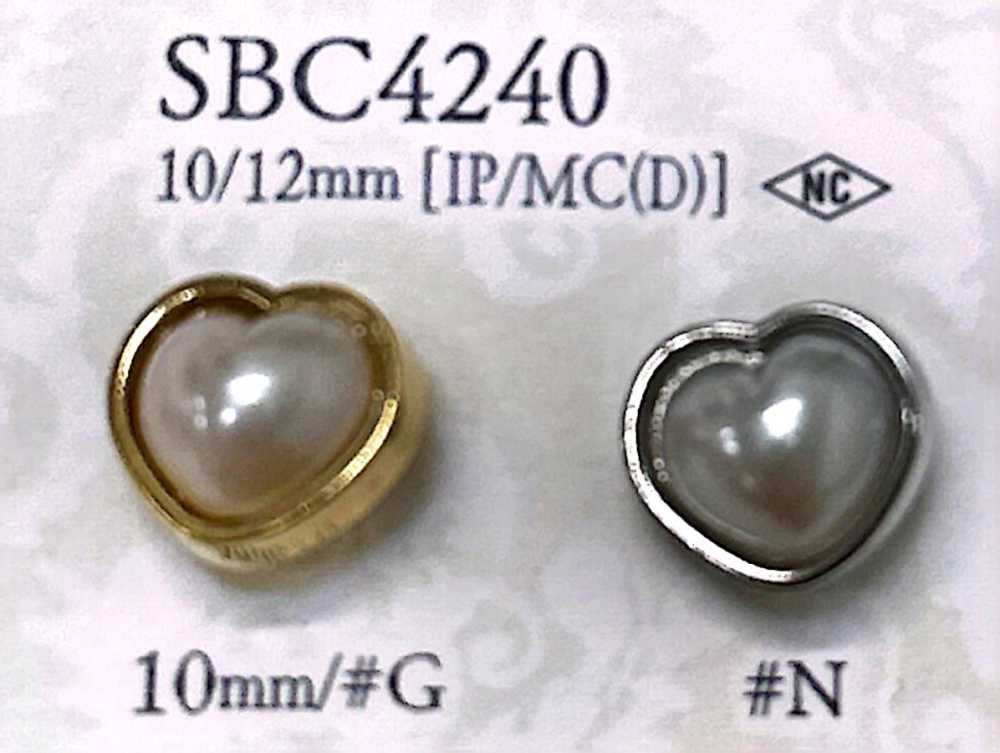 SBC4240 心形金属纽扣 爱丽丝纽扣