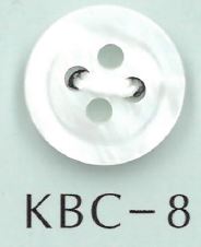KBC-8 BIANCO SHELL 4孔中心空心贝壳纽扣 坂本才治商店