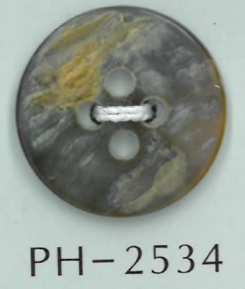 PH2534 2贝壳纹纽扣（深米色） 坂本才治商店