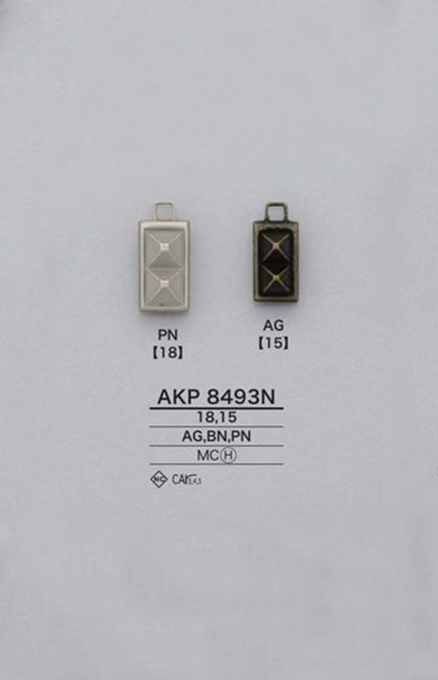AKP8493N 螺柱拉链点（拉头） 爱丽丝纽扣