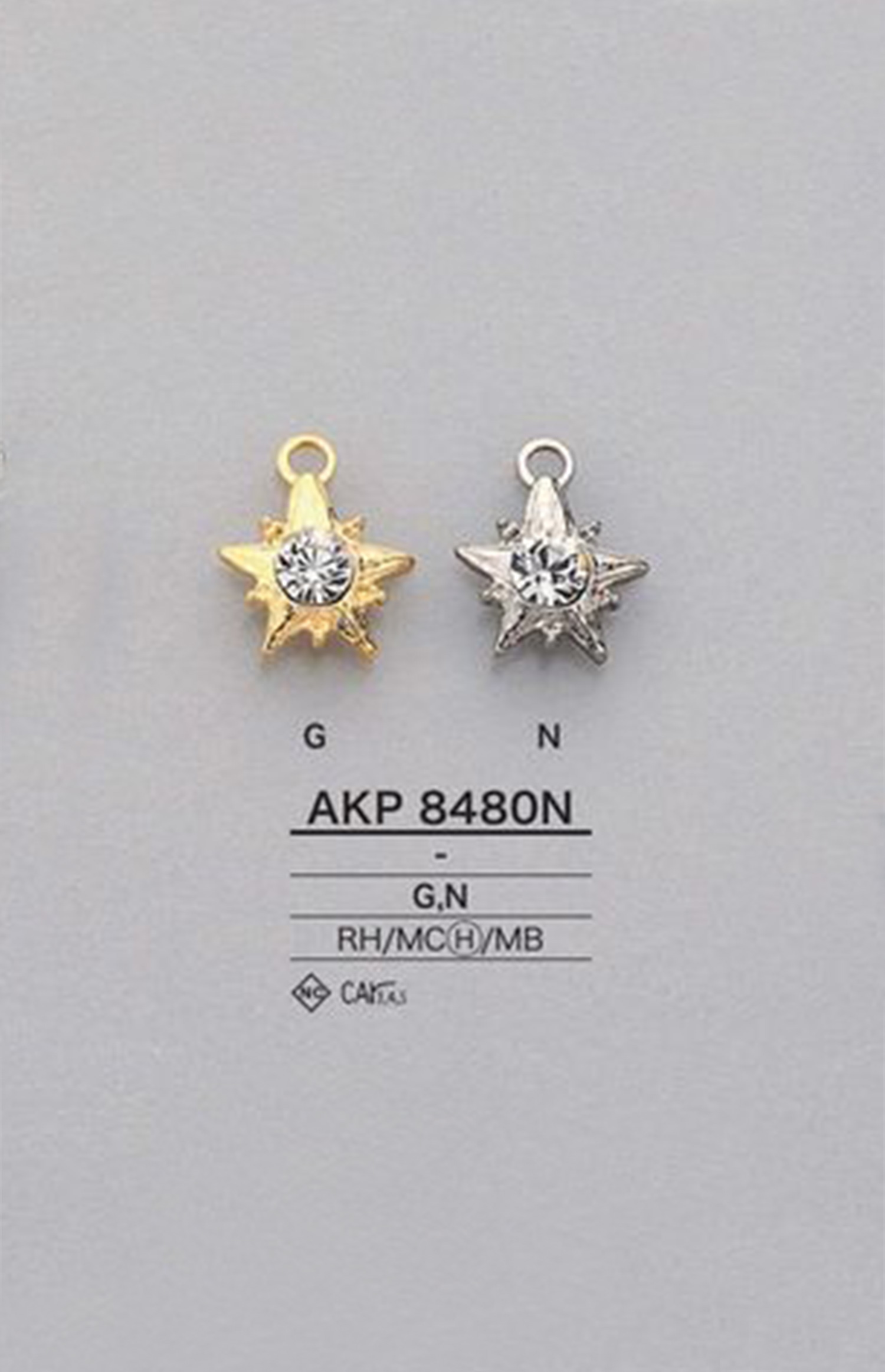 AKP8480N 水钻星形拉链（拉线器） 爱丽丝纽扣