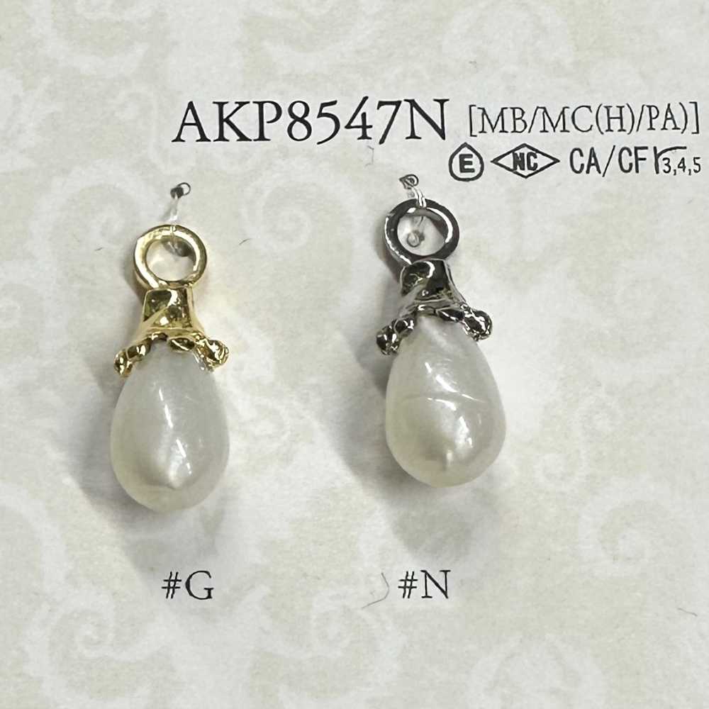 AKP8547N 带珍珠的拉链点（拉头） 爱丽丝纽扣