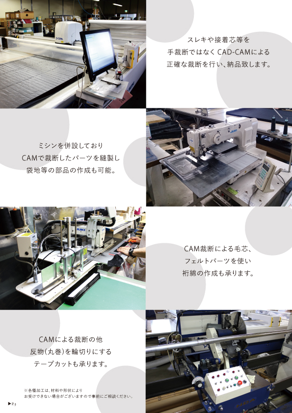 KK 切割二次加工CAD CAM粘合衬区域口袋里料[产品加工/缝纫/二次加工] Okura商事