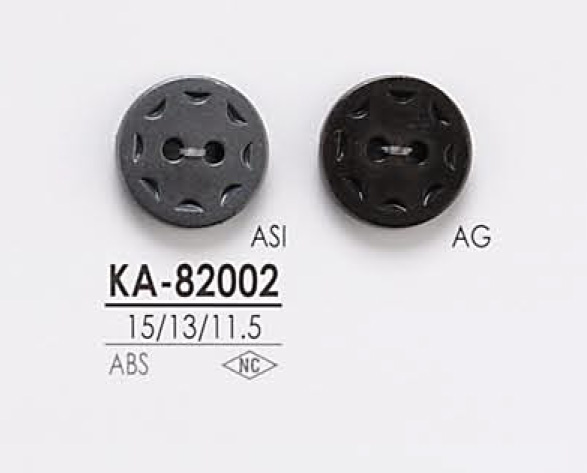 KA82002 用于夹克和西装的 4 孔金属纽扣 爱丽丝纽扣