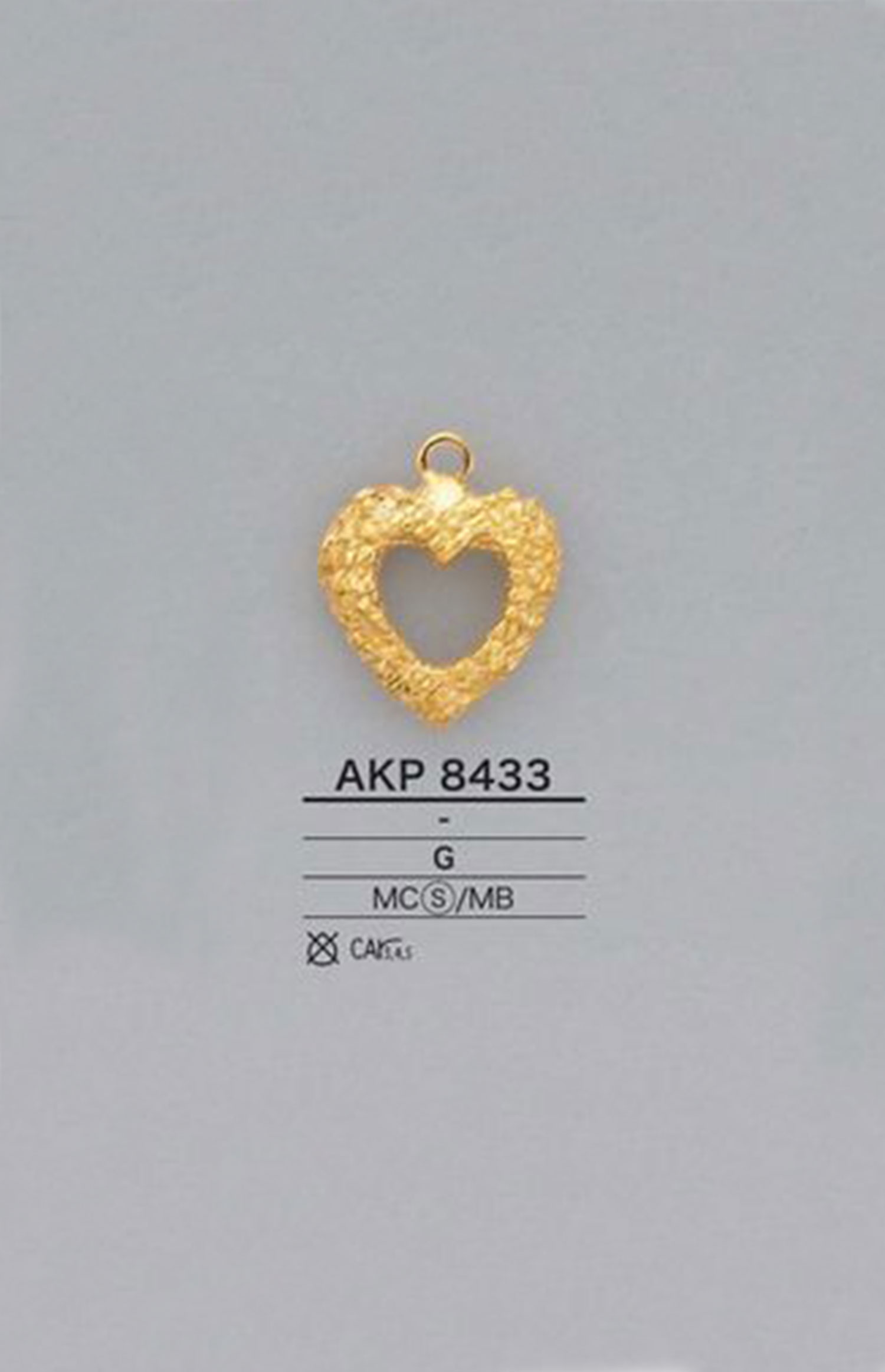 AKP8433 心形拉链（拉头） 爱丽丝纽扣