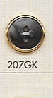 207GK 简单的 4 孔塑胶纽扣 大阪纽扣（DAIYA BUTTON）