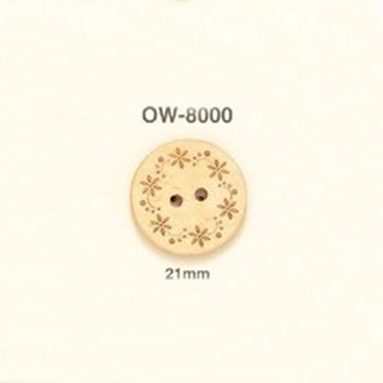 OW-8000 花卉图形元素木制纽扣 爱丽丝纽扣