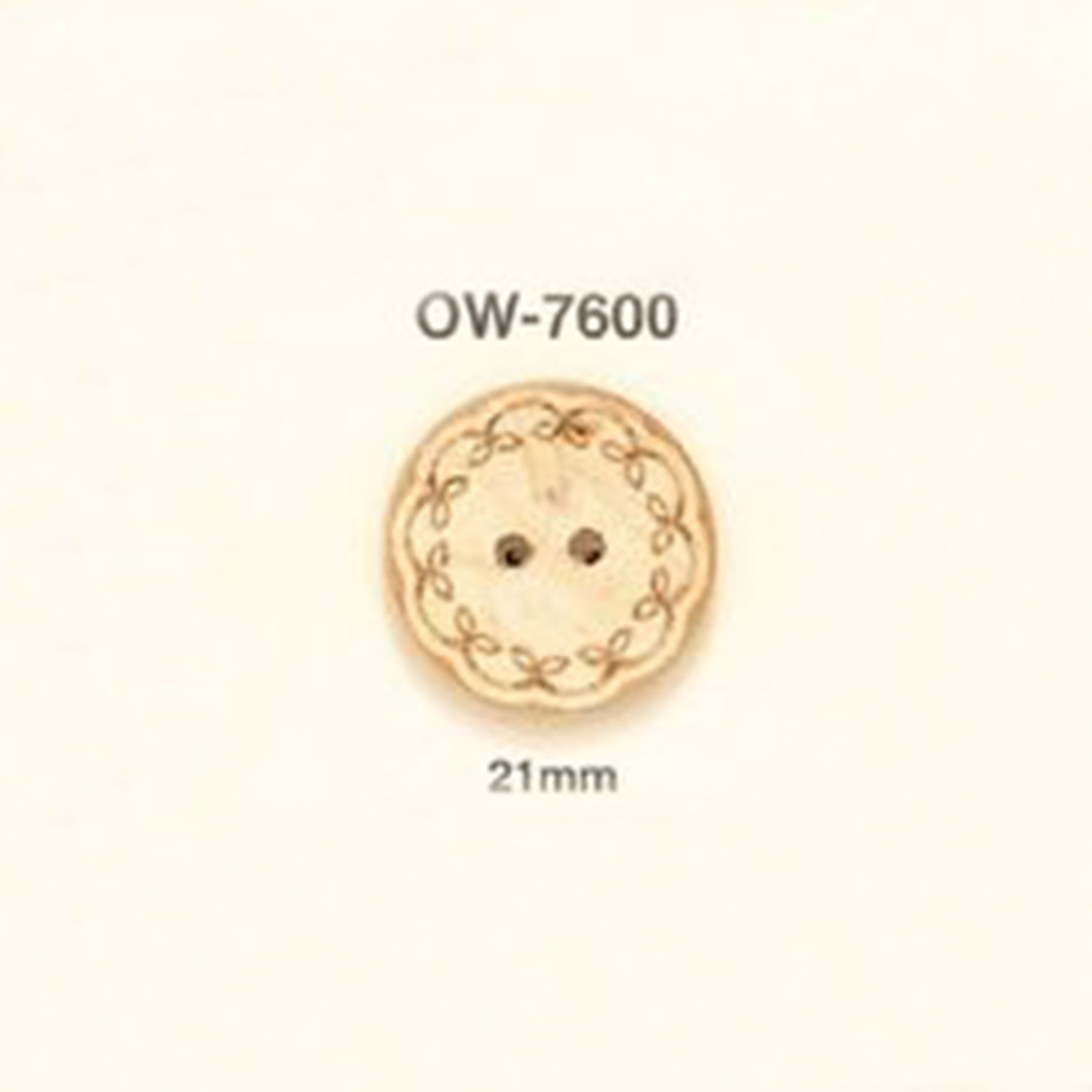 OW-7600 花卉图形元素木制纽扣 爱丽丝纽扣