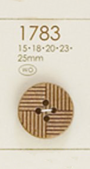 1783 天然材质几何4孔木制纽扣 大阪纽扣（DAIYA BUTTON）