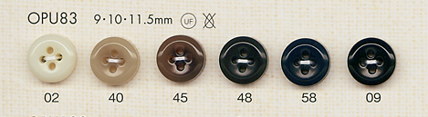 OPU83 优雅简单的棕色聚酯纤维纽扣，用于衬衫和衬衫 大阪纽扣（DAIYA BUTTON）