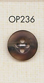OP236 水牛般的哑光 4 孔聚酯纤维纽扣 大阪纽扣（DAIYA BUTTON）