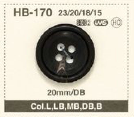HB-170 水牛西装/夹克天然材料4孔动物角纽扣 爱丽丝纽扣