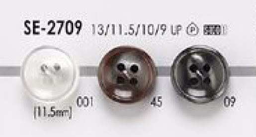 SE-2709 4 孔聚酯纤维纽扣，适用于简单的仿贝壳衬衫和衬衫 爱丽丝纽扣