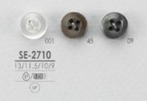 SE-2710 4 孔聚酯纤维纽扣，适用于简单的仿贝壳衬衫和衬衫 爱丽丝纽扣