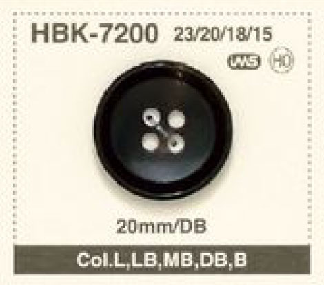HBK-7200 水牛西装/夹克天然材料4孔动物角纽扣 爱丽丝纽扣