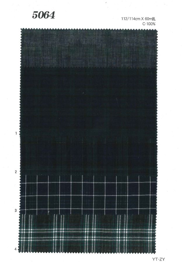 MU5064 精纺细布格纹[面料] 植山织物