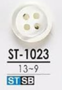 ST-1023 尖尾螺贝制作的4个孔，有光泽[纽扣] 爱丽丝纽扣
