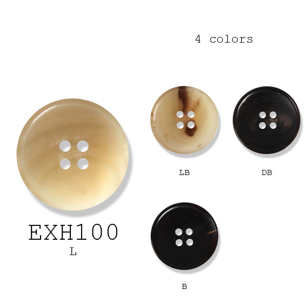 EXH-100 用于西装、夹克和大衣的水牛角纽扣纽扣 山本（EXCY）