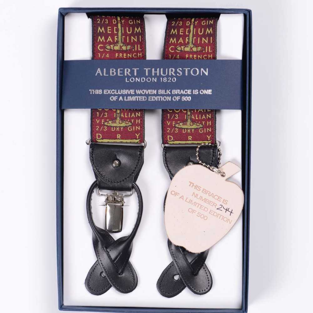 AT-2181 Albert Thurston吊带限量版 40 毫米红宝石鸡尾酒[正装配饰] ALBERT THURSTON