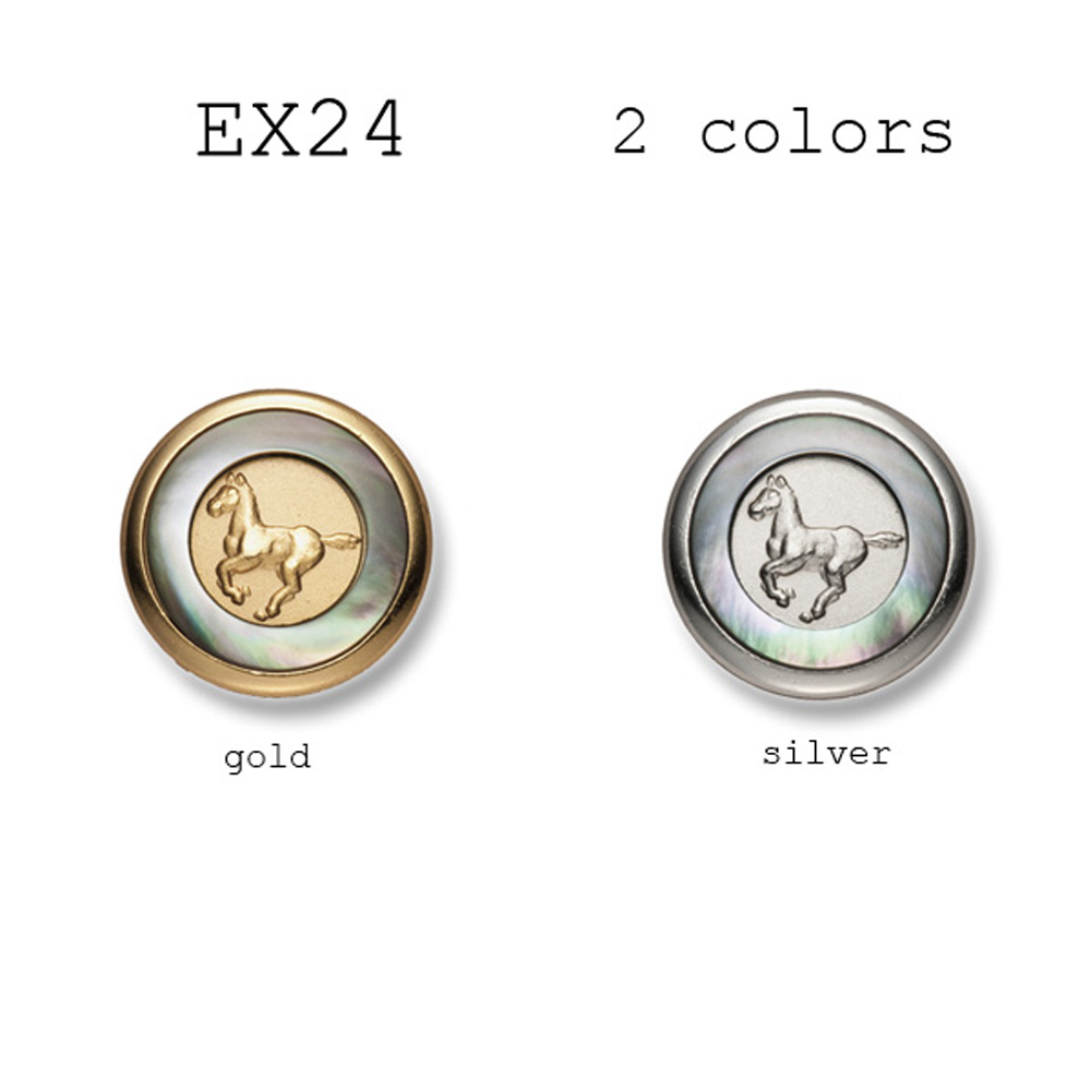 EX24 用于家用西装和夹克的金属纽扣贝壳和黄铜 山本（EXCY）
