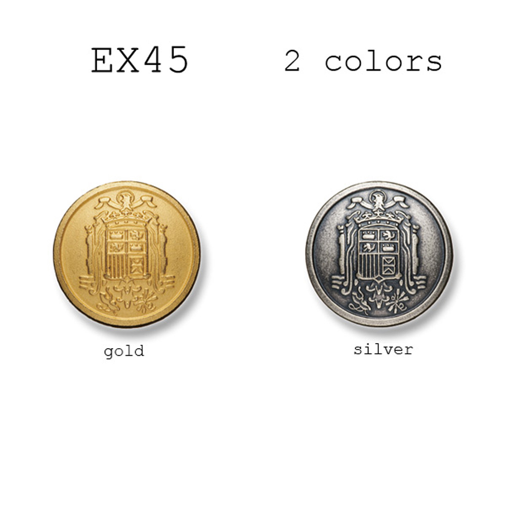 EX45 家用西装和夹克的金属纽扣 山本（EXCY）