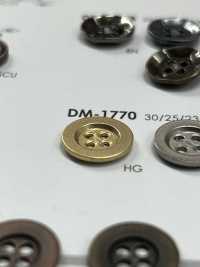 DM1770 用于夹克和西装的 4 孔金属纽扣 爱丽丝纽扣 更多图片