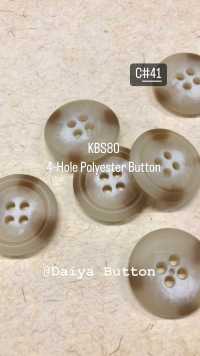 KSB80 优雅的色彩丰富的 4 孔聚酯纤维纽扣 大阪纽扣（DAIYA BUTTON） 更多图片
