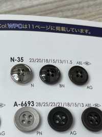 N35 4孔简单金属纽扣 爱丽丝纽扣 更多图片