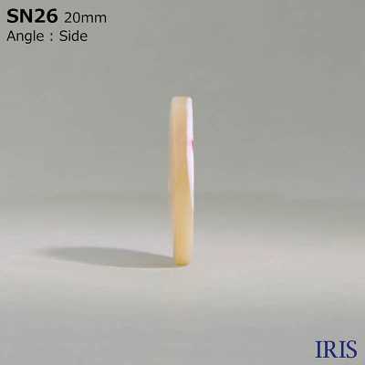 SN26 天然材料由尖尾螺制成 2 孔光泽纽扣 爱丽丝纽扣 更多图片