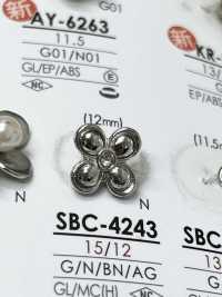 SBC4243 花朵图形元素金属纽扣 爱丽丝纽扣 更多图片