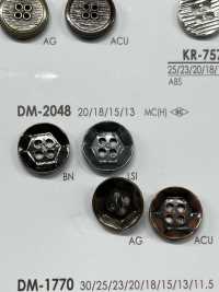 DM2048 用于夹克和西装的 4 孔金属纽扣 爱丽丝纽扣 更多图片