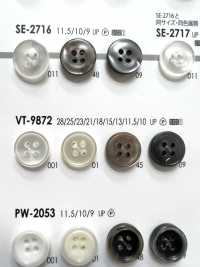 VT-9872 4 孔聚酯纤维纽扣，用于仿仿贝壳衬衫和衬衫 爱丽丝纽扣 更多图片